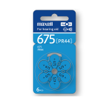 Batería Tipo Botón para Audífonos 675 [PR44] 1.45V, Maxell