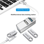 Hub USB 3.0 de 4 Puertos Tipo Barra, Plateado, BL-IBM-14UUSB - Image 3