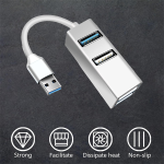 Hub USB 3.0 de 4 Puertos Tipo Barra, Plateado, BL-IBM-14UUSB - Image 2