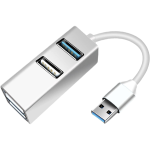 Hub USB 3.0 de 4 Puertos Tipo Barra, Plateado, BL-IBM-14UUSB