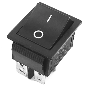 Switch de Balancín de 4 Pines, ON-OFF, 125VAC 20A – 250VAC 16A, Color Negro