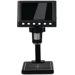 Microscopio Digital con Pantalla LCD HD 1080P de 4.3”, 1-1000X con Soporte Ajustable y Grabación de Video, Color Negro, DM7C