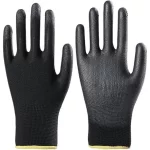 Par de Guantes Antiestáticos de Poliéster Talla S, Color Negro/Amarillo