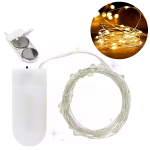 Luces de Hadas de 2 Metros Alimentado por Pilas CR2032, Color Blanco Cálido