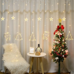 Cortina de Luces Blanco Frío para Decoración Navideña