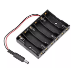 Porta Baterías para 6 Pilas AA con Plug de Poder