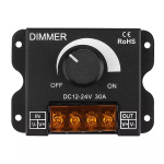 Dimmer de Plástico para Tiras Led 12V-24V, 30A