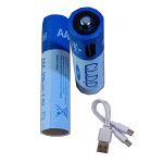 Par de Baterías Recargables AAA, 1.5V 500mAh, USB Tipo C