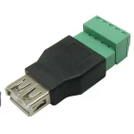Conector con Terminales de 4 pines a USB Hembra 2.0