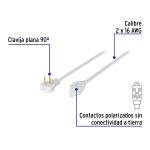 Extensión Eléctrica Volteck 10 metros, Clavija Plana, Blanca - Image 2