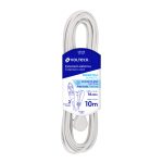 Extensión Eléctrica Volteck 10 metros, Clavija Plana, Blanca