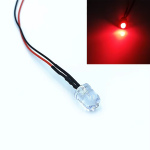 Led Rojo Ultrabrillante 5mm, 5-12VDC 20mA, con Cable