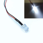 Led Blanco Ultrabrillante 5mm, 5-12VDC 20mA, con Cable