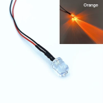 Led Anaranjado Ultrabrillante 5mm, 5-12VDC 20mA, con Cable
