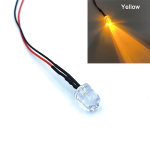 Led Amarillo Ultrabrillante 5mm, 5-12VDC 20mA, con Cable