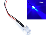 Led Azul Ultrabrillante 5mm, 5-12VDC 20mA, con Cable