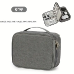Organizador Versátil de Lona para Electrónicos, Color Gris - Image 4
