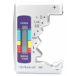 Probador Digital para Baterías C, AA, AAA, D, N, 9V, 6F2 y 1.55V, Color Gris