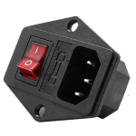 Switch con Clavija Enchufe IEC-C14 Macho (Sin Fusible)