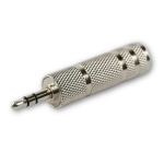 Adaptador Hembra Estéreo de 1/4 a Plug de Audio Estéreo 3.5mm, Metálico