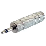 Adaptador Hembra Mono de 1/4 a Plug de Audio Mono 3.5mm, Metálico