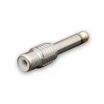 Par de Adaptadores RCA Hembra a Plug de Audio Mono 1/4, Metálico - Image 2