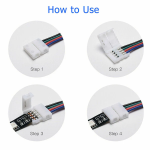 Conector para Unir Tiras de Led RGB de 4 Pines - Image 2