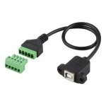 Cable USB Tipo B Hembra a Terminales de Tornillo