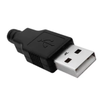 Conector USB Macho 4 Pines con Cubierta de Plástico Negro - Image 2