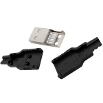 Conector USB Macho 4 Pines con Cubierta de Plástico Negro