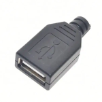 Conector USB Hembra 4 Pines con Cubierta de Plástico Negro - Image 2