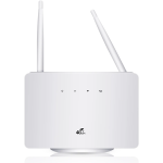 Router Inalámbrico 300Mbps, Compatible con Tarjeta Sim 4G LTE, Color Blanco + Batería, CP106 (Solo Chip Tigo)