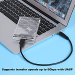 Enclosure HDD Sata y SSD de Plástico para Disco Duro 2.5″ USB 3.0, Soporta 4 TB, Transparente - Image 9