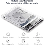 Enclosure HDD Sata y SSD de Plástico para Disco Duro 2.5″ USB 3.0, Soporta 4 TB, Transparente - Image 8