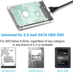 Enclosure HDD Sata y SSD de Plástico para Disco Duro 2.5″ USB 3.0, Soporta 4 TB, Transparente - Image 6