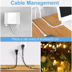 Organizador de Cables Tipo Clip, Transparente - Image 3