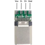 Conector Tipo C Hembra con PCB, USB 3.1 con Cubierta de Plástico Negro - Image 2