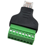 Adaptador Ethernet RJ45 Macho CAT5E y CAT6 a Terminales de Tornillo - Image 2