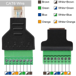 Adaptador Ethernet RJ45 Macho CAT5E y CAT6 a Terminales de Tornillo - Image 3