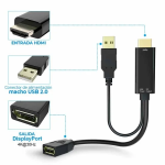 Adaptador HDMI A DisplayPort 4K Hembra con Alimentación USB - Image 4