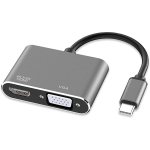 Adaptador USB Tipo C a VGA Hembra y HDMI