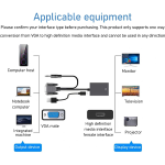 Adaptador VGA a HDMI, HD 1080P con Cable de Audio - Image 5