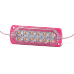 Módulo de 12 Led Ovalados Impermeables, 2.4W 12VDC, Color Rosado