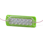 Módulo de 12 Led Ovalados Impermeables, 2.4W 12VDC, Color Verde