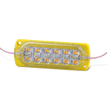 Módulo de 12 Led Ovalados Impermeables, 2.4W 12VDC, Color Amarillo