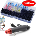 Kit de 300 Terminales Termoretráctiles de Alta Seguridad para Empalmar Cables + Pistola de Calor 120VAC, 300W
