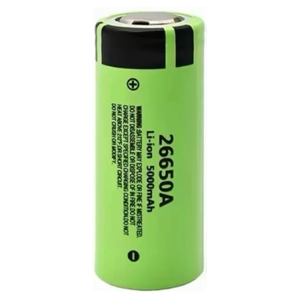 BAT-26250A Batería Recargable de Litio 3.7V, 5000 mAh, 26250A, Color Verde - Image 1