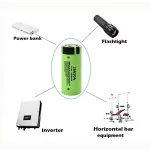 Batería Recargable de Litio 3.7V, 5000 mAh, 26250A, Color Verde - Image 3