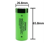 Batería Recargable de Litio 3.7V, 5000 mAh, 26250A, Color Verde - Image 4