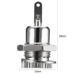 Plug de Poder Hembra Metálico 2.1X 5.5 mm para Chasis - Image 4